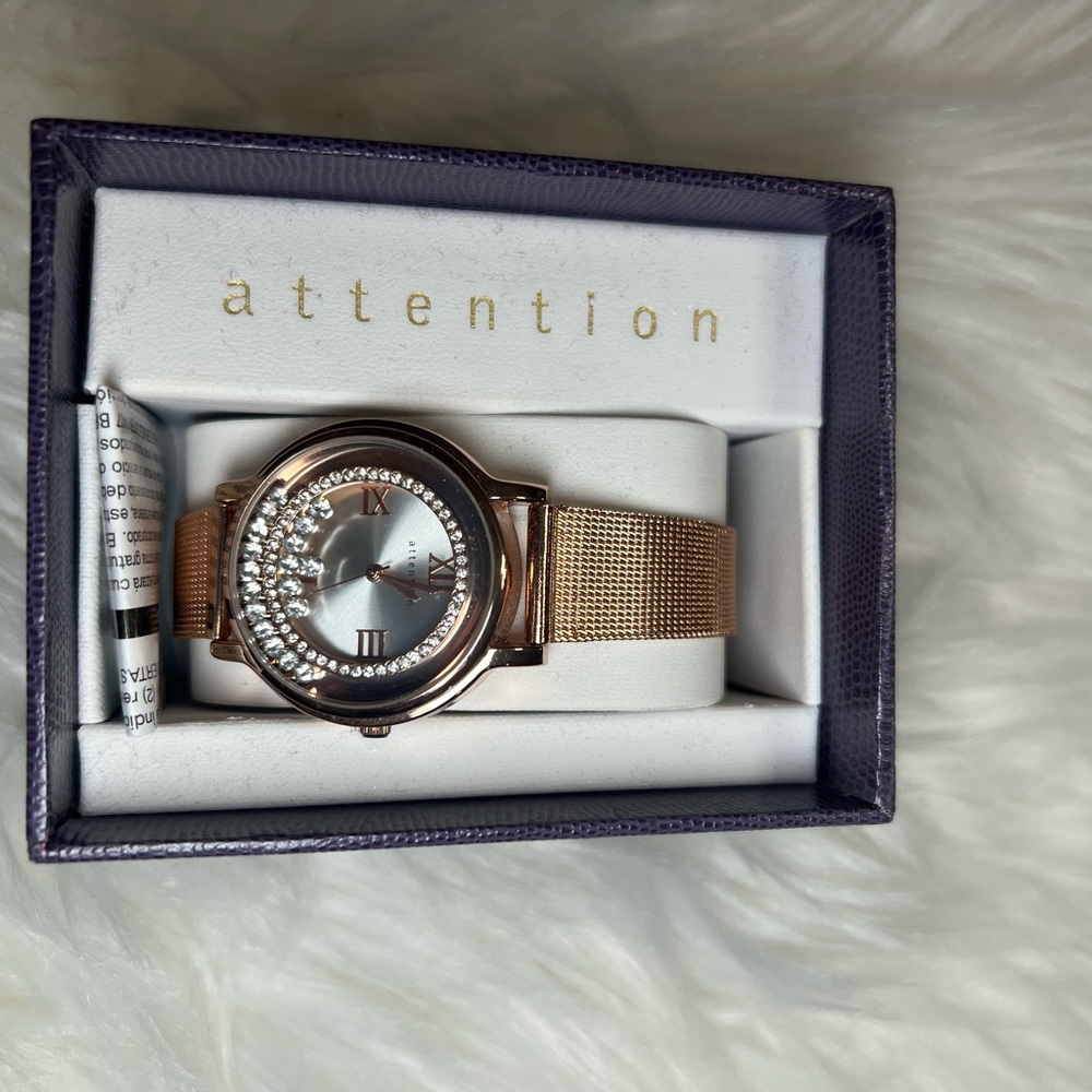 Attention Women's Watch with Rose Gold and Silver Accents